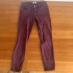 Paige dark purple/maroon skinny jeans